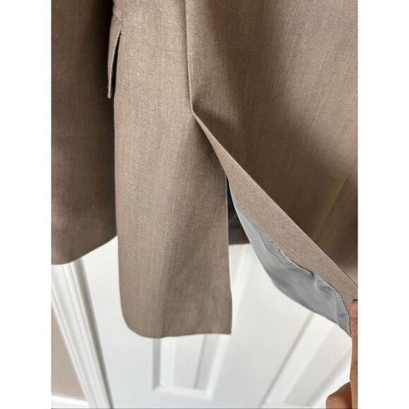 J. ferrar light brown blazer jacket slim fit two cotton size 40R - Picture 4 of 6
